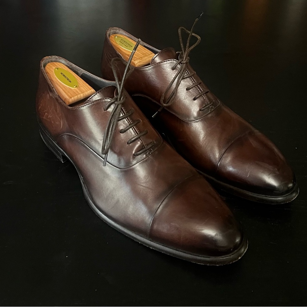 To Boot Dark Brown Leather Oxfords (Faro)